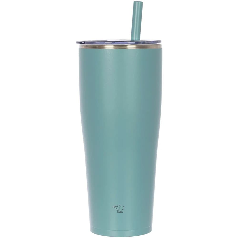 Copo Térmico Zojirushi Sx-HA89HGM Com Canudo Encaixe Carro Inox 890ml Verde Água