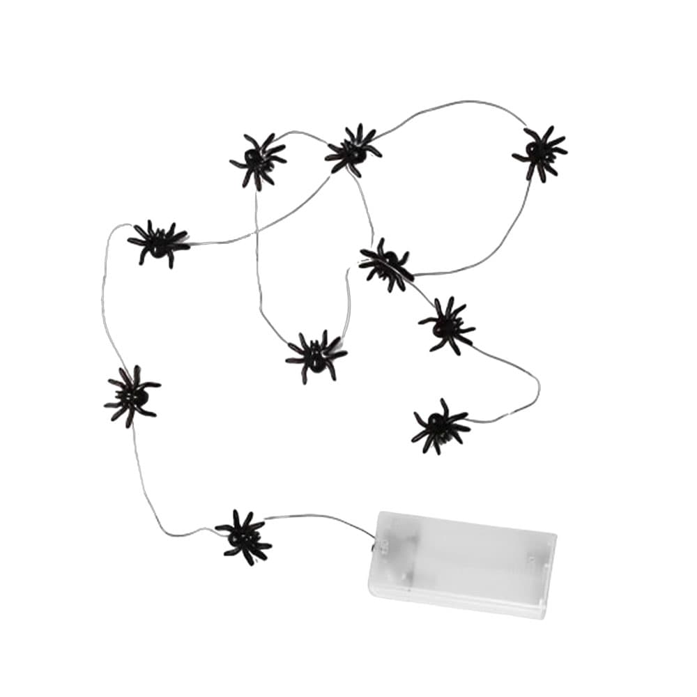 Cordão de LED Halloween Aranhas
