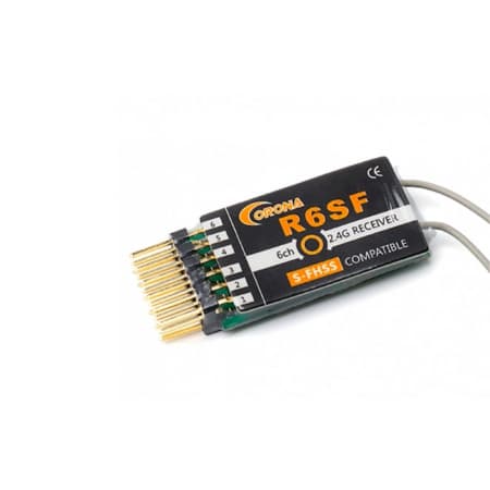 Receptor Corona Rx R6SF 6CH Compatível com Futaba S-Fhss