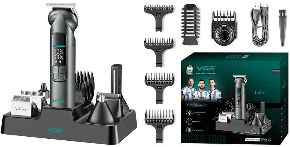 Cortador de Cabelo Vgr Voyager Kit V-096 - Preto