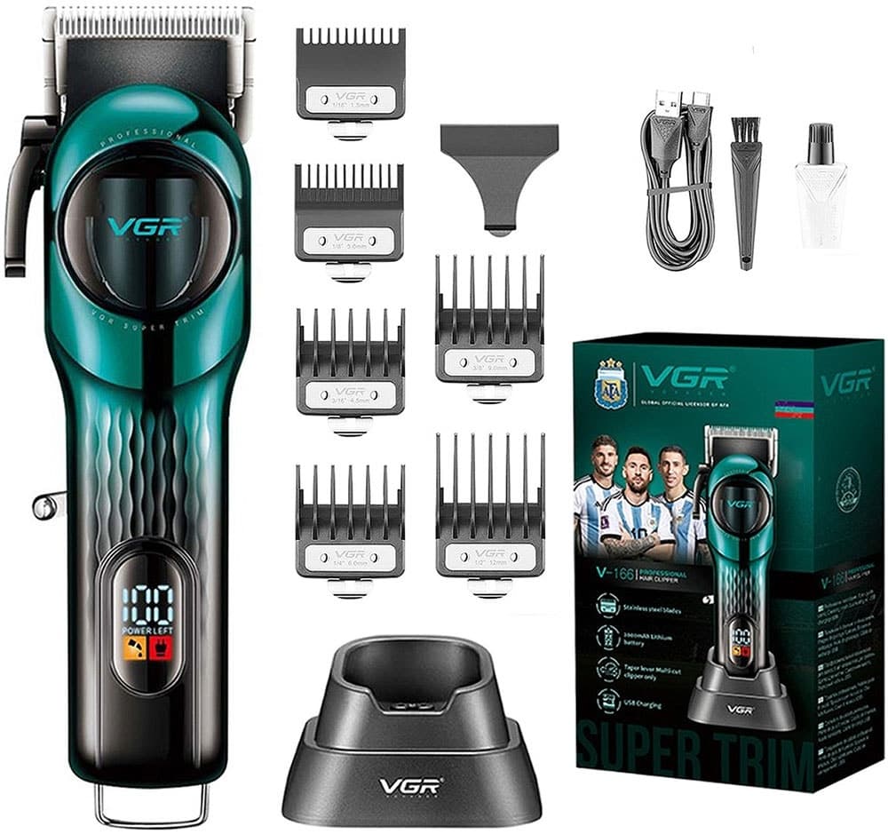 Cortador de Cabelo Vgr Voyager V-166 Verde/Preto
