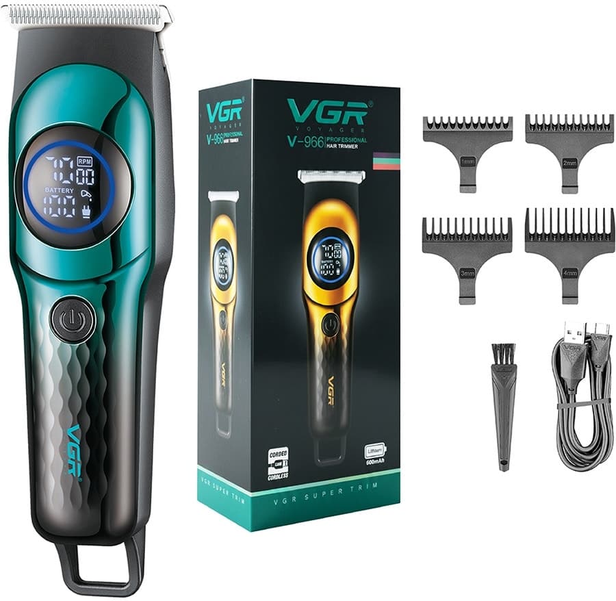 Cortador de Cabelo Vgr Voyager V-966 Recarregável - Verde