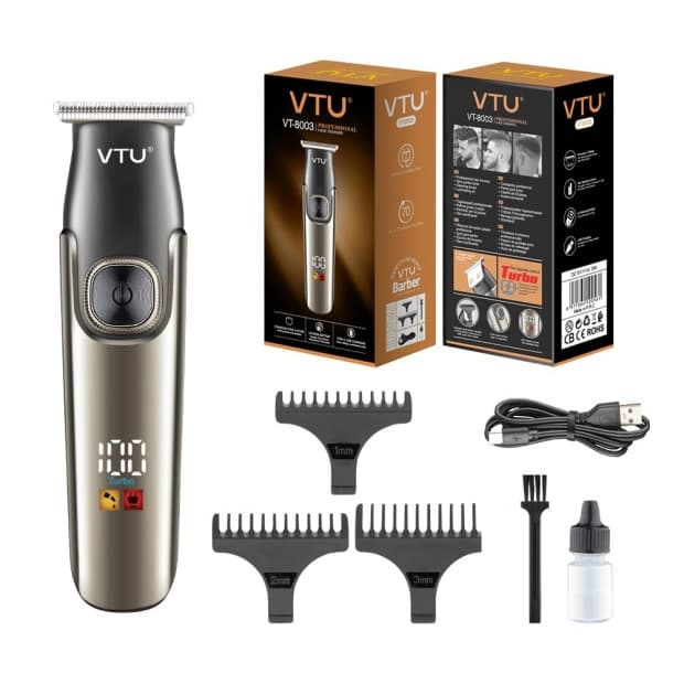 Cortador de Cabelo Vtu-8003 Recarregável Black/Brown