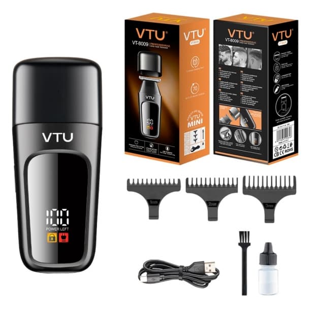 Cortador de Cabelo Vtu-8009 Recarregável Black