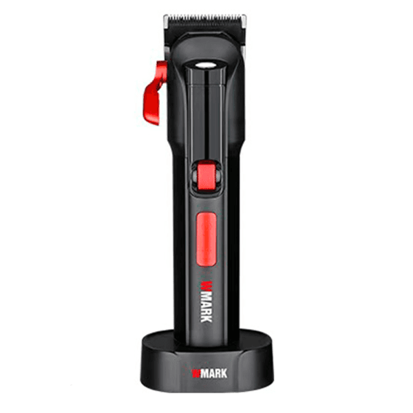Cortador de Cabelo Wmark Ng-8002 9000Rpm 3000Mah Com Acessórios Recarregável Preto/Vermelho