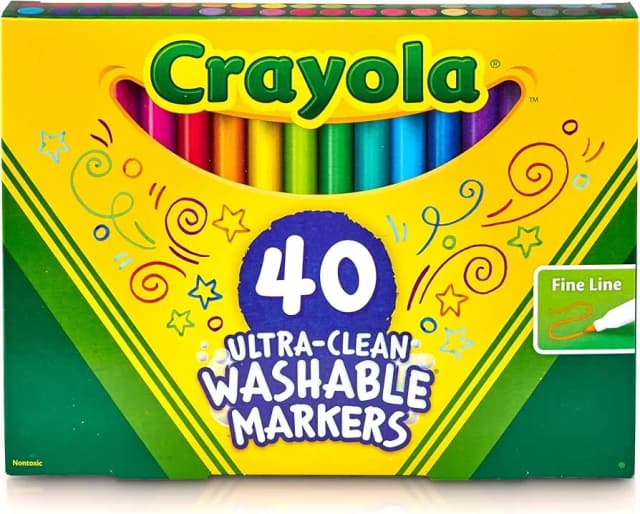 Conjunto de Giz de Cera Crayola Linha Fina Xl Lavável e Não Tóxico