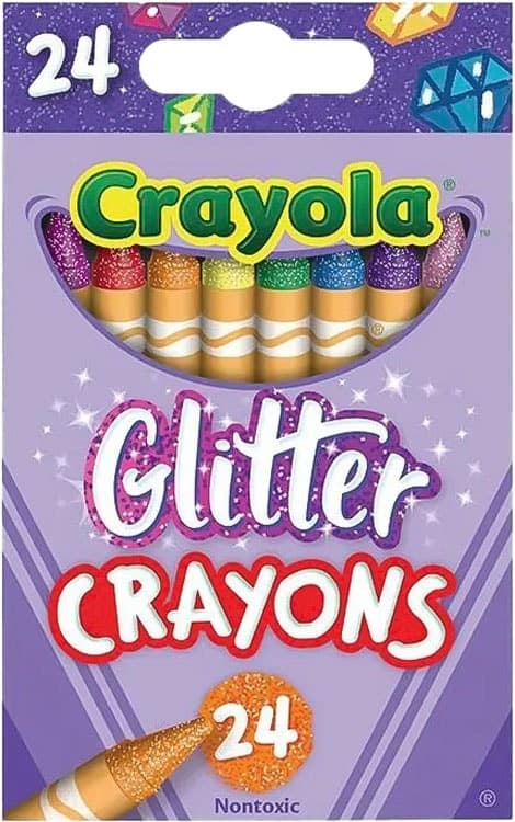 Giz de Cera Glitter Crayons Crayola 24 Unidades