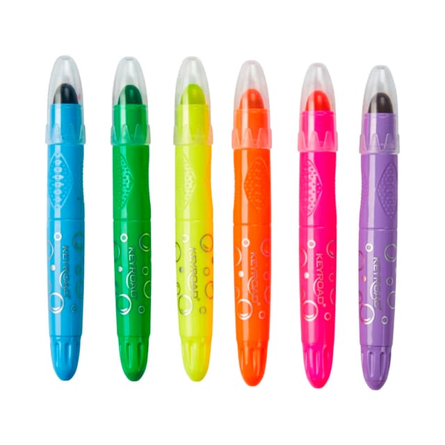 Crayons de Gel Keyroad Silky Cryaons Neón 6 Cores