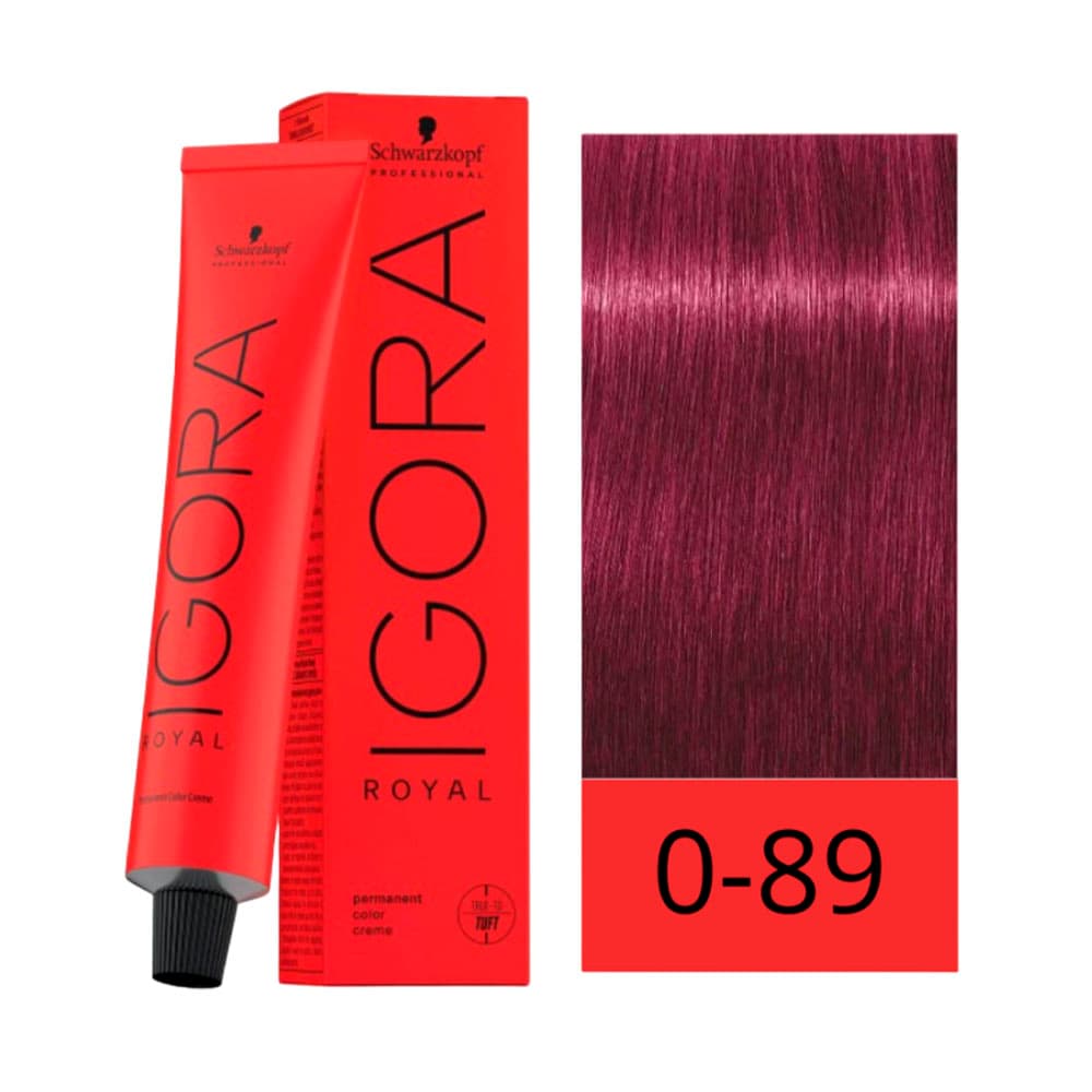 Coloração Schwarzkopf Igora Royal 0-89 Vermelho Violeta 60G
