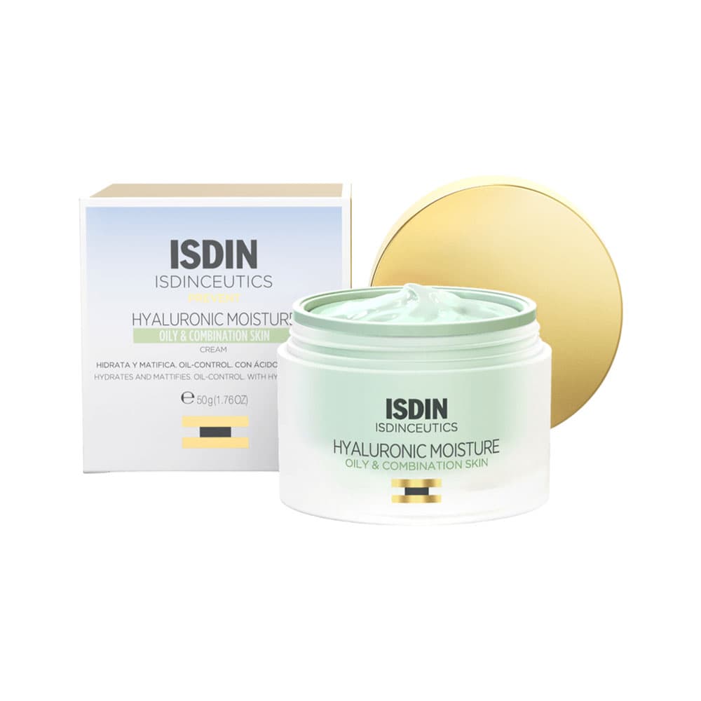 Creme Facial Isdin Hyaluronic Moisture Cream para Pele Oleosa e Mista 50G