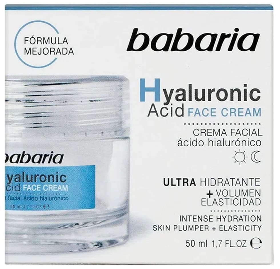 Creme Anti-Rugas Babaria Ácido Hialurônico - 50mL