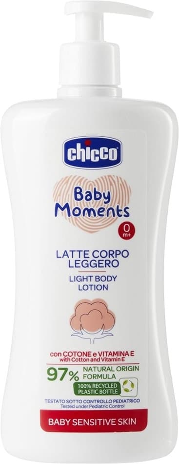 Creme Corporal Chicco Baby Moments Pele Sensível 500mL