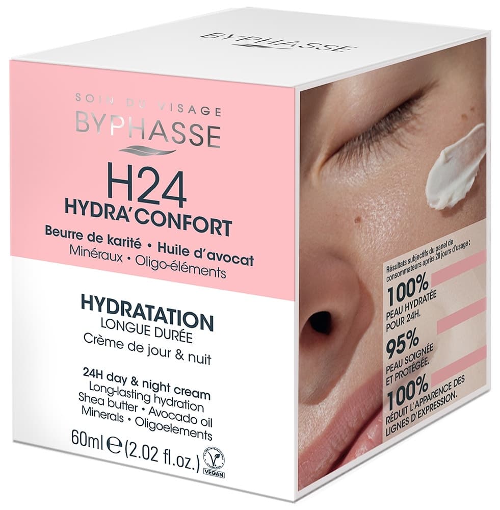 Creme Facial Byphasse H24 Hydra Confort - 60mL
