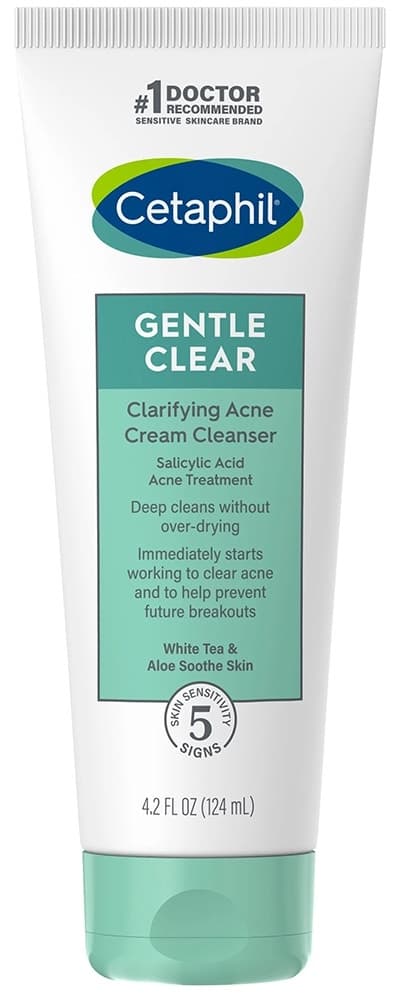 Creme Limpador Cetaphil Gentle Clear Clarifying Acne Cream Cleanser - 124mL