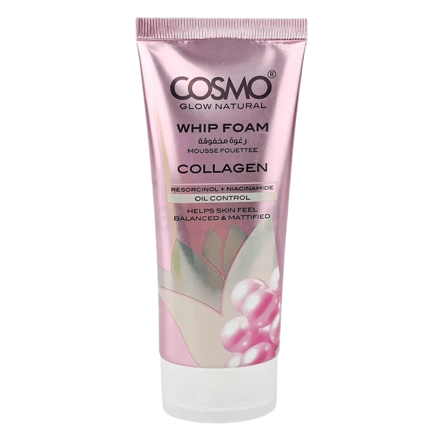 Creme Limpador Facial Cosmo Glow Natural Facial Whip Foam com Colágeno 100G