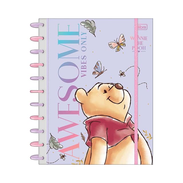 Caderno Universitário Inteligente Tilibra Disney Winnie The Pooh 160 Folhas