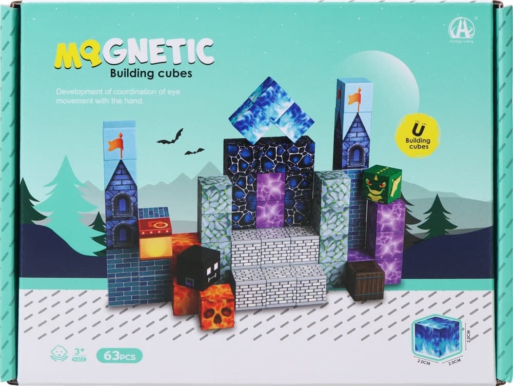 Cubos Magnéticos de Construção Chuang Huang - Ch1391 (63 Pçs)