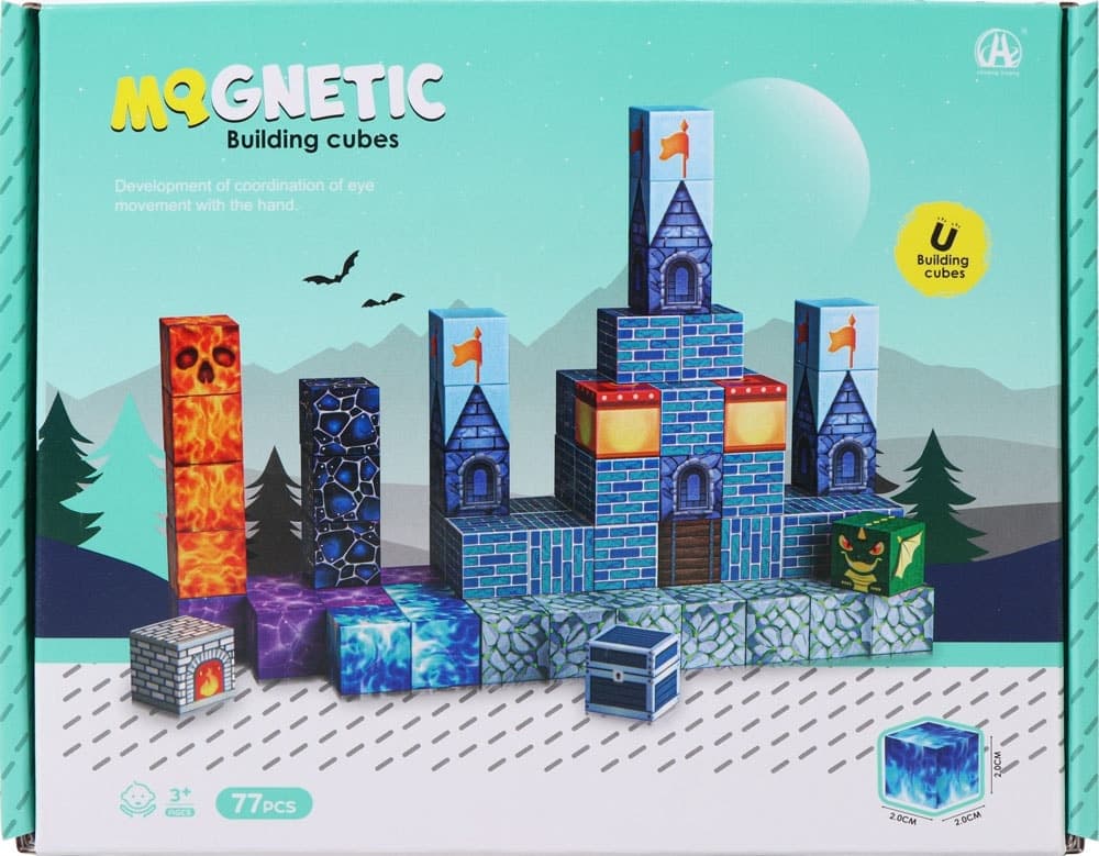 Cubos Magnéticos de Construção Chuang Huang - Ch1393 (77 Pçs)