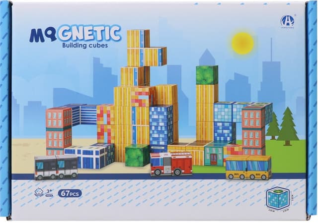 Cubos Magnéticos de Construção Chuang Huang Ch1432 (67 Pçs)