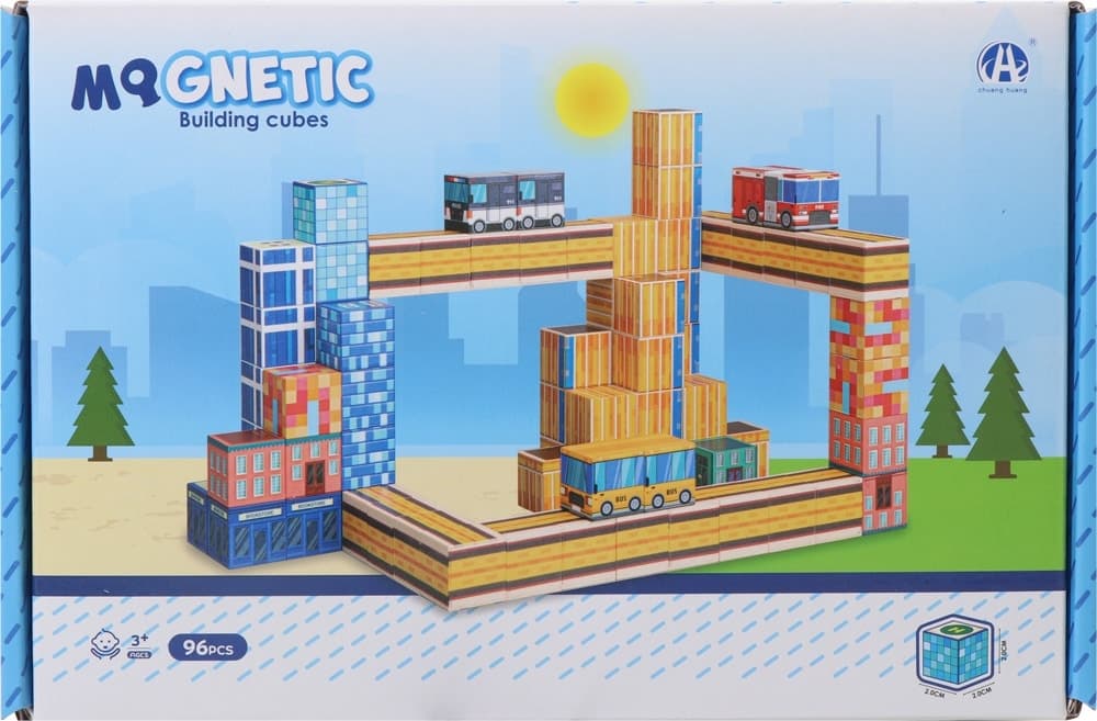 Blocos de Construção Magnéticos Chuang Huang - Ch1435 (96 Pçs)