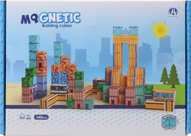Cubos Magnéticos de Construção Chuang Huang Ch1437 (140 Pçs)