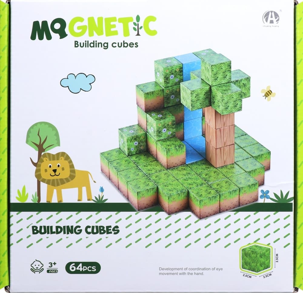 Cubos Magnéticos de Construção Chuang Huang Ch1274 (64 Pçs)