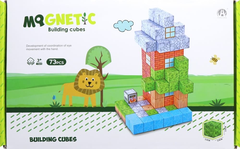Cubos Magnéticos de Construção Chuang Huang Ch1279 (73 Pçs)