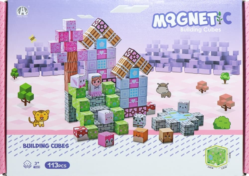 Cubos Magnéticos de Construção Chuang Huang Ch1332 (113 Pçs)