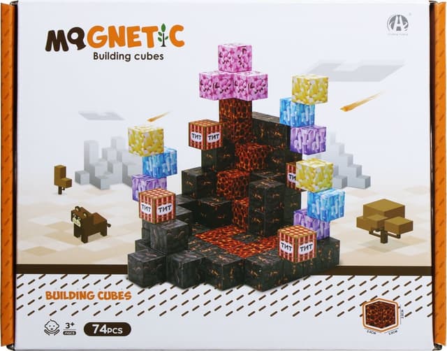 Cubos Magnéticos de Construção Chuang Huang Ch1351 (74 Pçs)