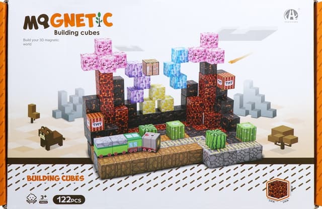 Cubos Magnéticos de Construção Chuang Huang Ch1357 (122 Pçs)