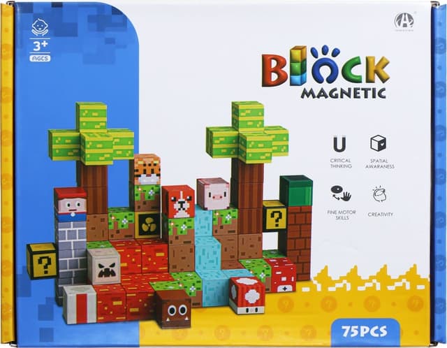 Blocos Magnéticos de Construção Chuang Huang Ch1375 (75 Pçs)
