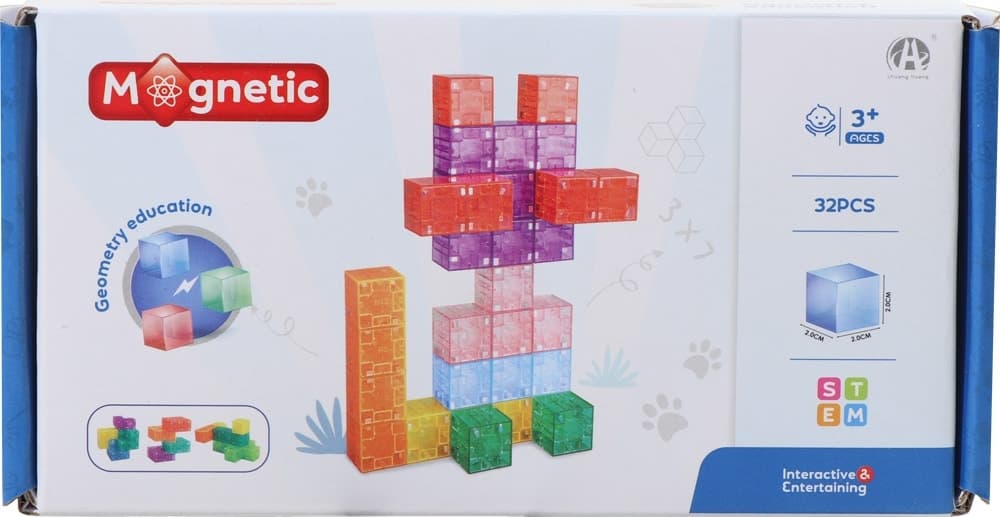 Cubos Magnéticos de Construção Chuang Huang Ch1441 (32 Pçs)