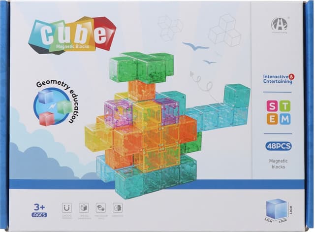 Cubos Magnéticos de Construção Chuang Huang Ch1446 (48 Pçs)