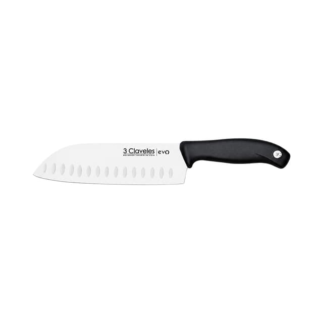 Faca de Cozinha 3 Claveles Evo Santoku Alveolado 18CM