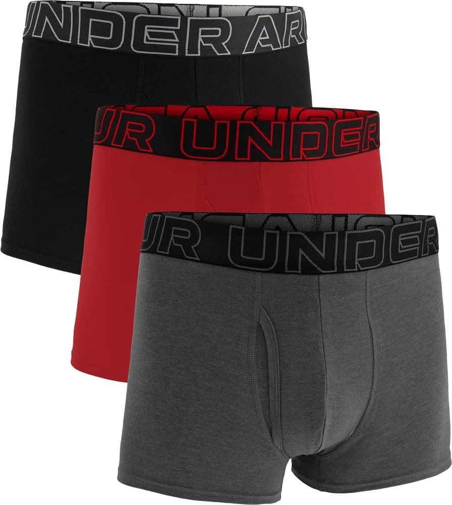 Cueca Boxer Masculina Under Armour 1383891-025 (3 Unidades)