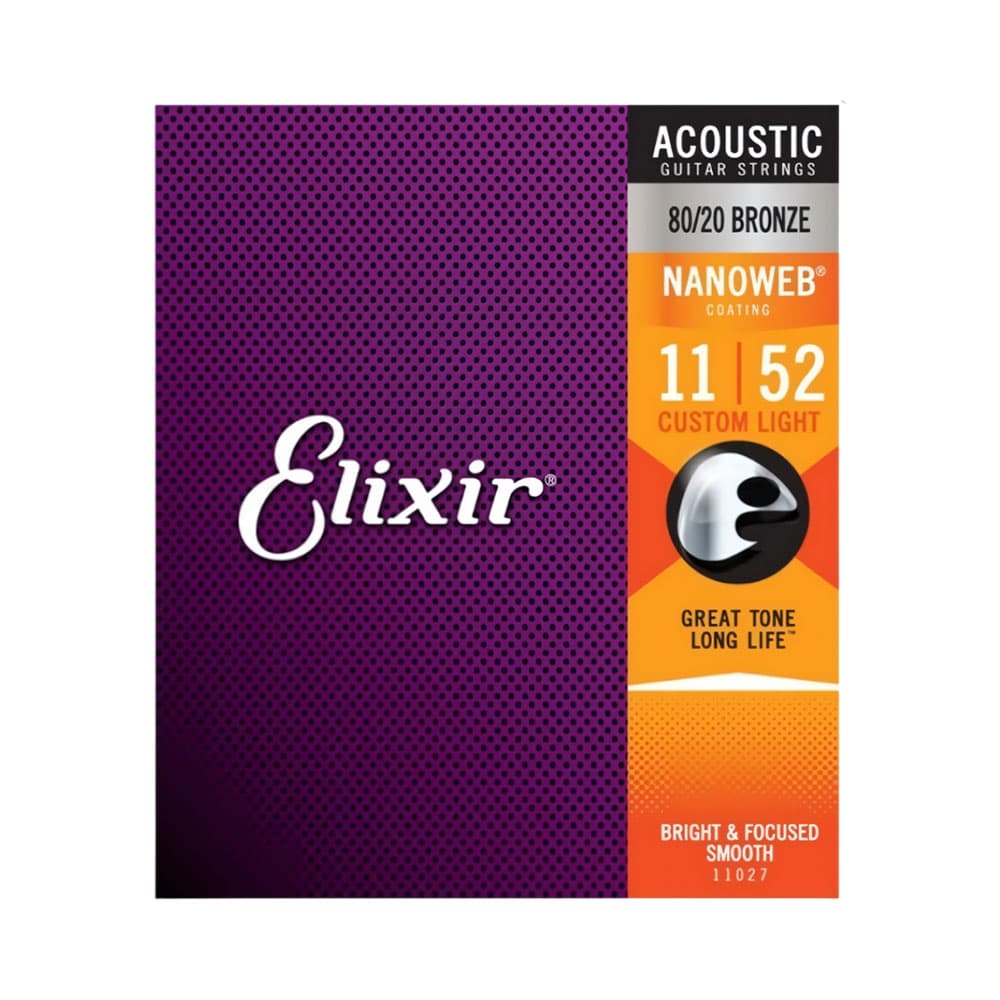 Corda para Guitarra Acústica Elixir Nanoweb Ex11027