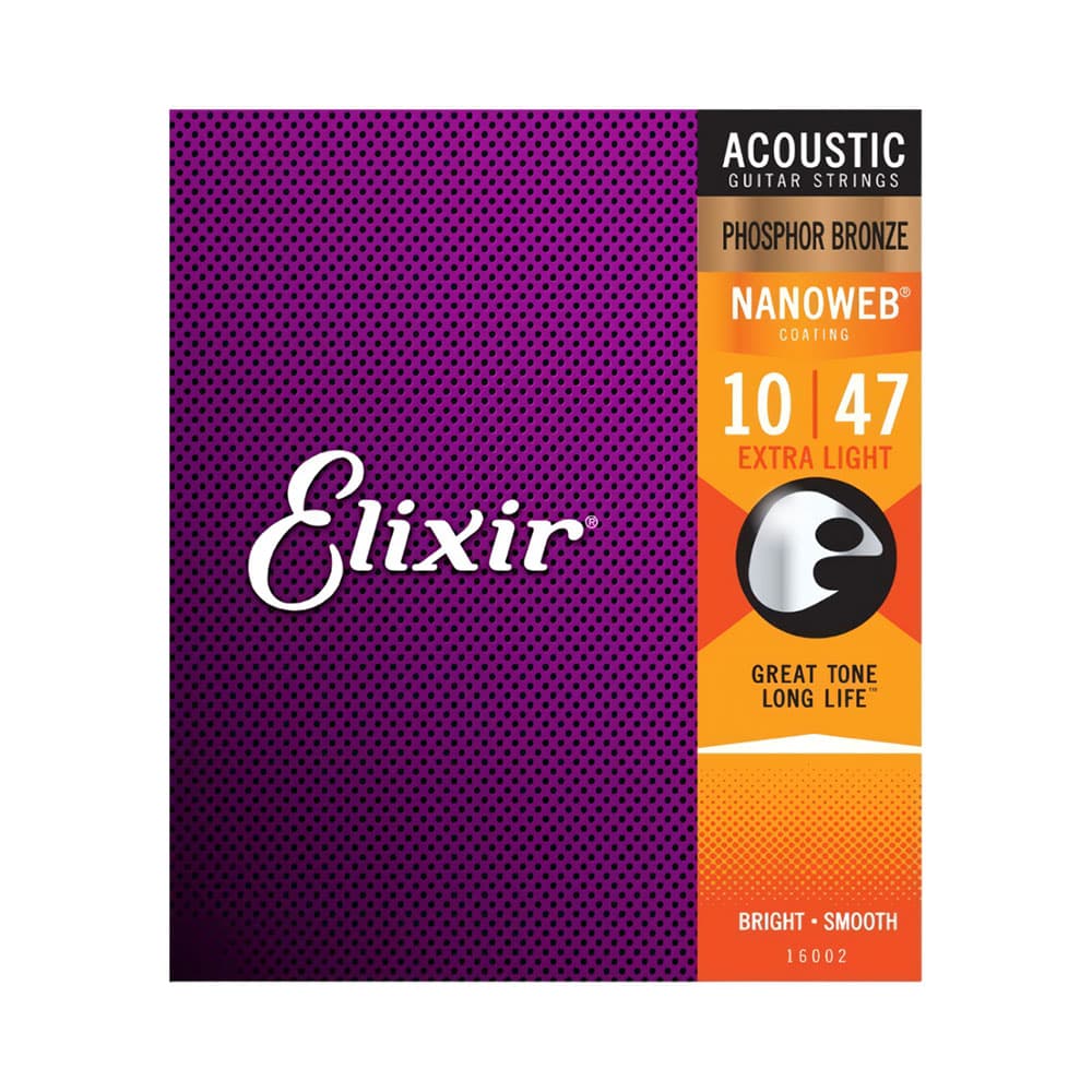 Corda para Guitarra Acústica Elixir Nanoweb Ex16002