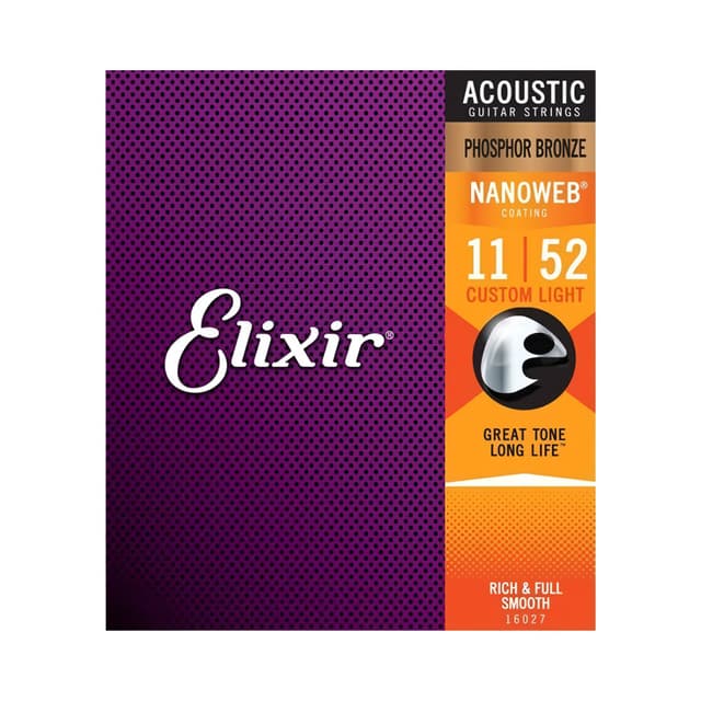 Corda para Violão Acústico Elixir Nanoweb Ex16027