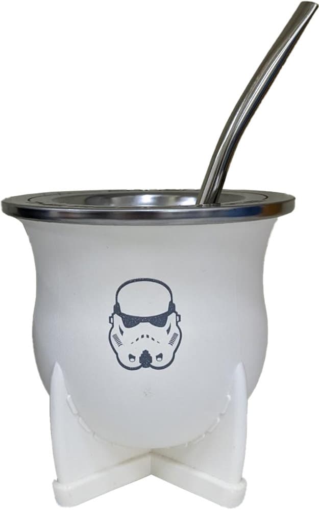Cuia com Bomba de Chimarrão Ppr Star Wars Branco