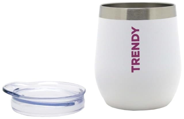 Cuia para Mate Trendy 16267B com Tampa 280mL - Branco