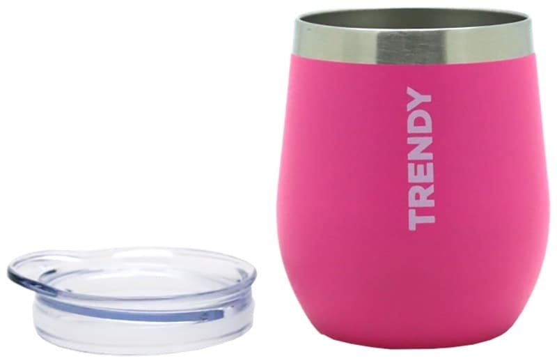 Cuia para Mate Trendy 16267B com Tampa 280mL - Fúcsia