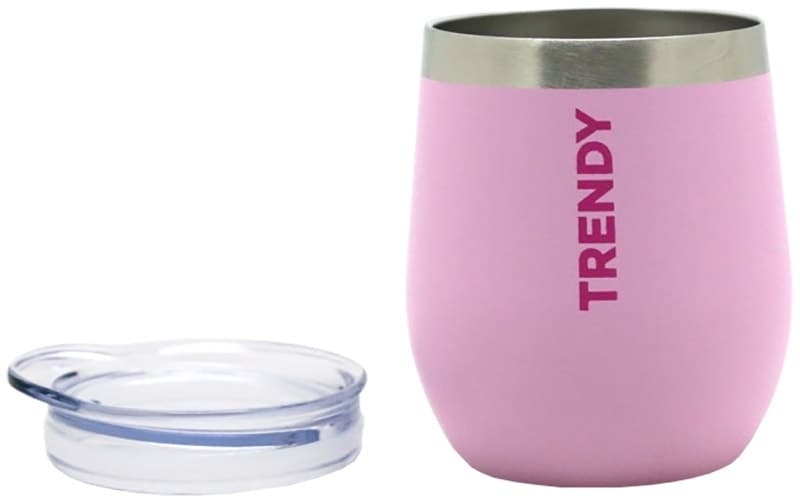 Cuia para Mate Trendy 16267B com Tampa 280mL - Rosa
