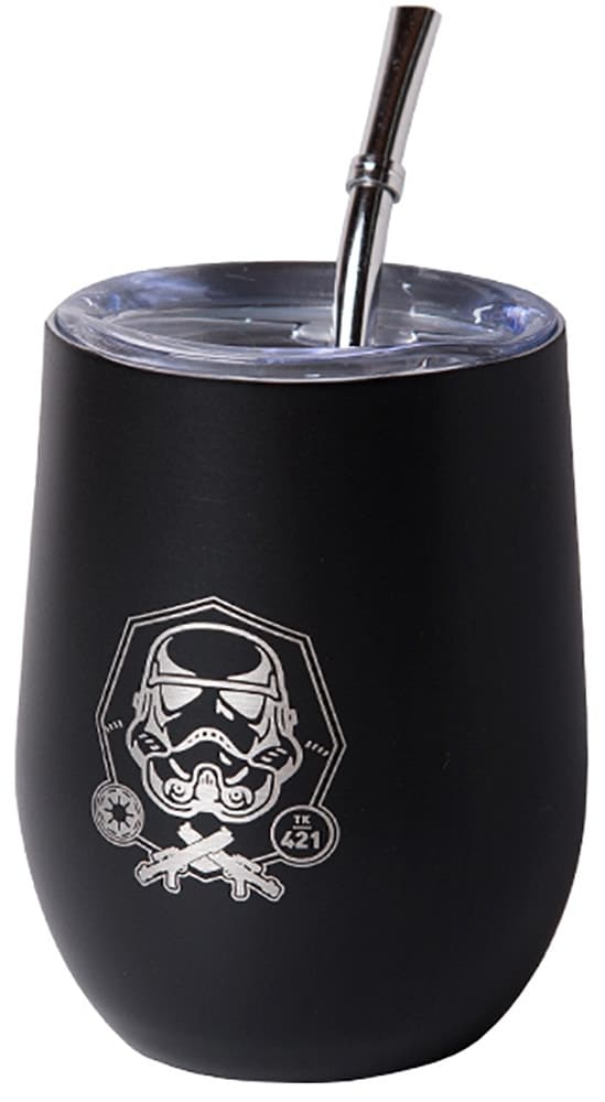 Cuia Térmica Big Life Star Wars Cup 3 Em 1 com Bomba 350mL - Preto