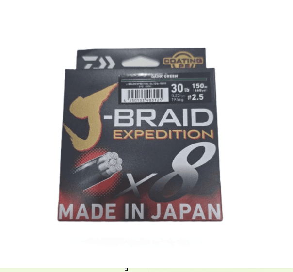 Linha de Pesca Daiwa J-braid X8 30LB 150M 0.22Mm Verde Escuro