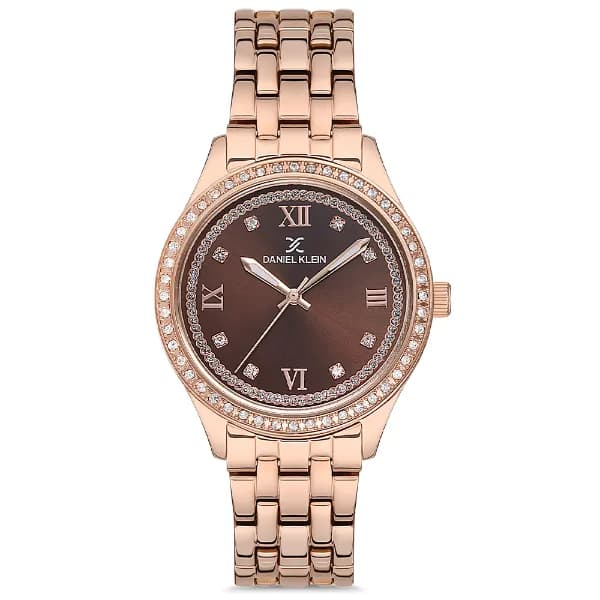 Relógio Daniel Klein Fem Dk.1.12699-5 Gold Rose/brow