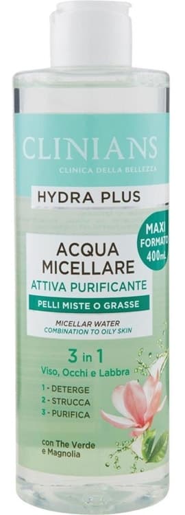 Demaquilante Clinians Acqua Micellare 3 Em 1 - 400mL