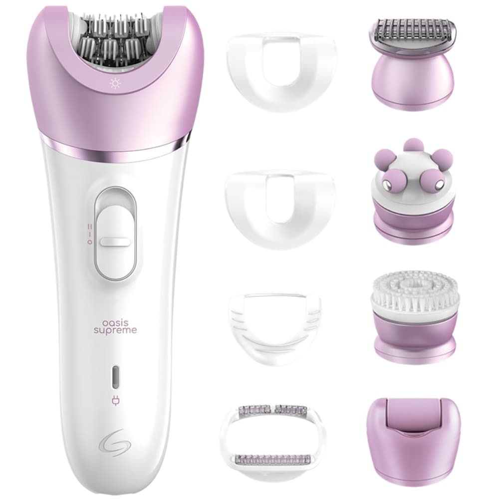 Depilador Elétrico Gama Oasis Supreme Branco/Rosa