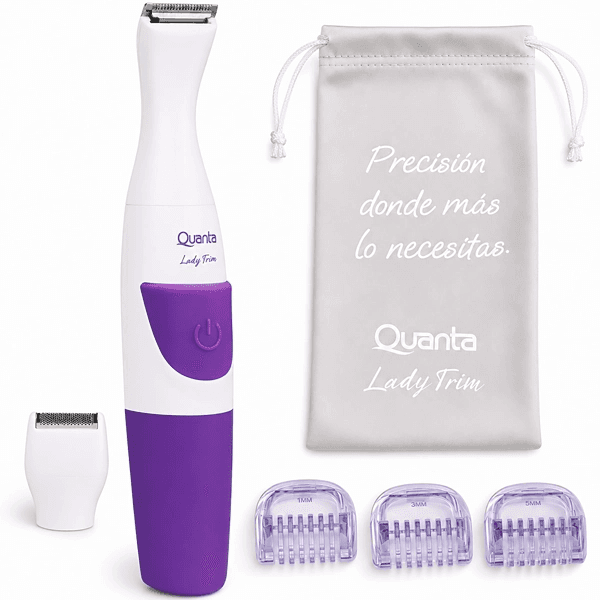 Depilador Lady Trim 2 Em 1 Quanta Qtdb21 A Pilha Branco/Roxo