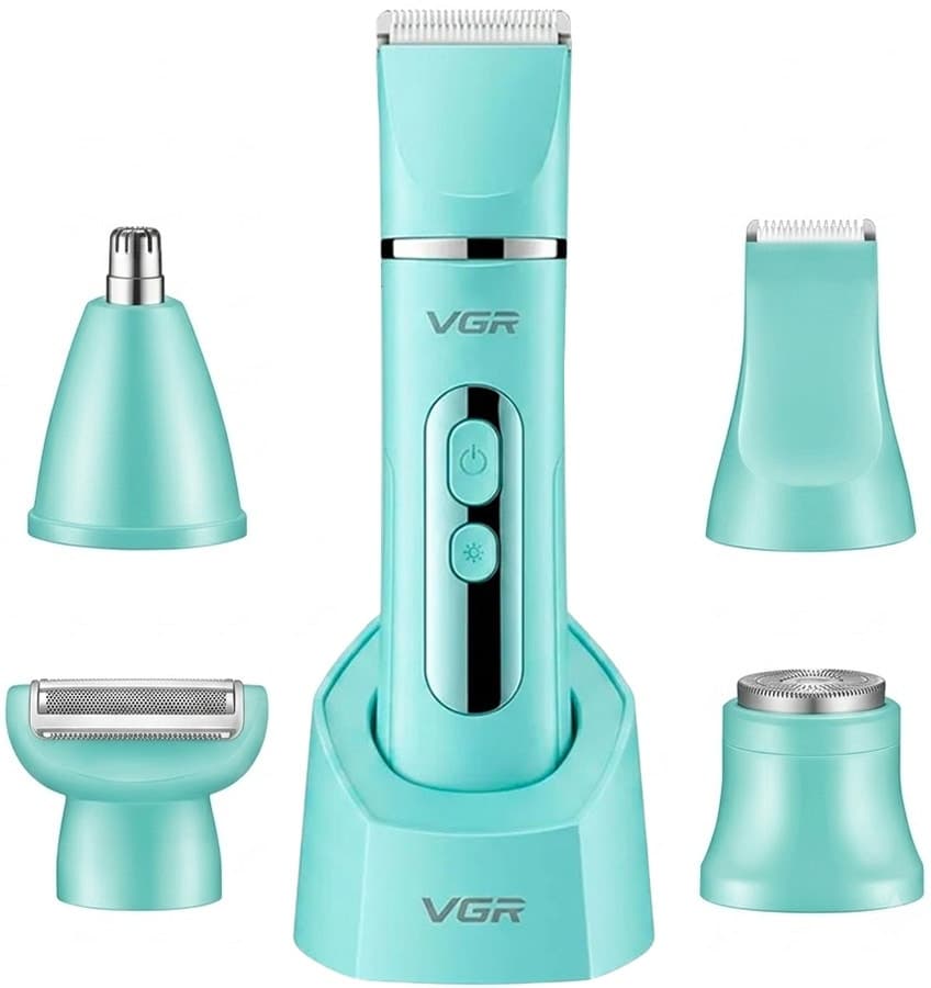 Depiladora Recarregável Vgr Voyager 5 Em 1 Lady Care Set V-763 Verde
