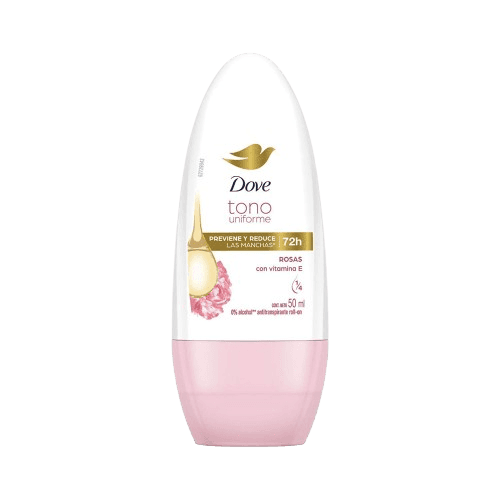 Desodorante Roll-On Dove Tono Uniforme Rosas e Vitamina e 50ml